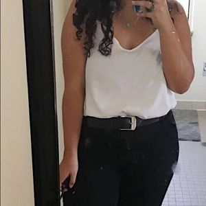 Loose vneck tank blouse